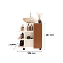 Ver imagem 2 de Gabinete Armário Pia de Coluna para Banheiro Organizador com Prateleira