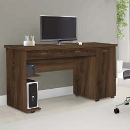 Mesa para Computador Notável Office Freijó com Rodízios e Gaveta - 2
