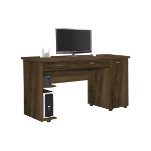 Mesa para Computador Notável Office Freijó com Rodízios e Gaveta
