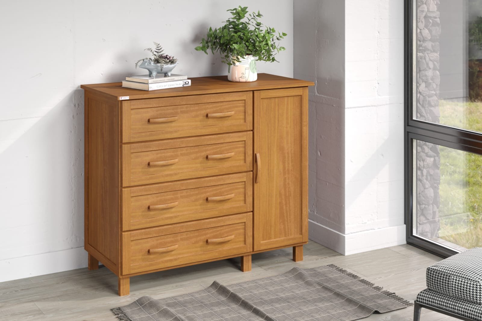 Cômoda VENEZA 04G c/Sapateira Tozetto Móveis | MadeiraMadeira