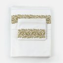 Ver imagem 1 de Jogo de Cama Algodão 400 Fios Queen Grand Palais Caqui Blue Gardenia