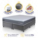 Ver imagem 4 de Conjunto Box Baú Cinza Argel Cinza Espuma D33 Queen 158x198x74 - King House
