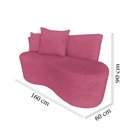 Ver mais imagens de Namoradeira Sofá 2 Lugares Yara Orgânica Veludo Rosa