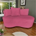 Ver imagem 1 de Namoradeira Sofá 2 Lugares Yara Orgânica Veludo Rosa