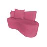 Namoradeira Sofá 2 Lugares Yara Orgânica Veludo Rosa - 2