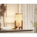 Ver imagem 1 de Abajur de Mesa de Cabeceira Sala de Estar Moderno Rattan Rav