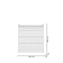 Ver imagem 2 de Cômoda 4 Gavetas Lua Encantada com Trocador Branco