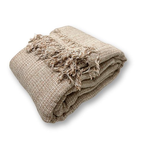 Manta para Sofá Cama Gigante Super King 1,80 X 3,00 100% Algodão Protetor Capa:areia Mesclado