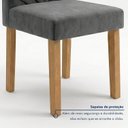 Ver mais imagens de Conjunto Sala de Jantar 6 Lugares Retangular Tampo Vidro MDF 180x90cm Mesa Diana e Cadeiras Carol