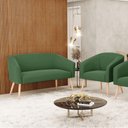 Ver mais imagens de Kit 01 Namoradeira 02Lug E 01 Poltrona Stella Verde Natural