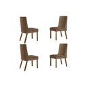 Ver imagem 1 de Cadeira Sala de Jantar Dakota Kit 4 Un Naturalle/suede Capuccino - Rufato