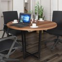 Ver imagem 1 de Mesa Escritório de Reunião 110cm Redonda Multimóveis CR25331
