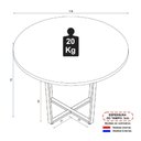 Ver imagem 4 de Mesa Escritório de Reunião 110cm Redonda Multimóveis CR25331