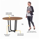 Ver imagem 3 de Mesa Escritório de Reunião 110cm Redonda Multimóveis CR25331