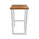 Ver imagem 4 de Bancada Gourmet 200cm com 4 Banquetas Industriais Bistrô Premium Base Branca