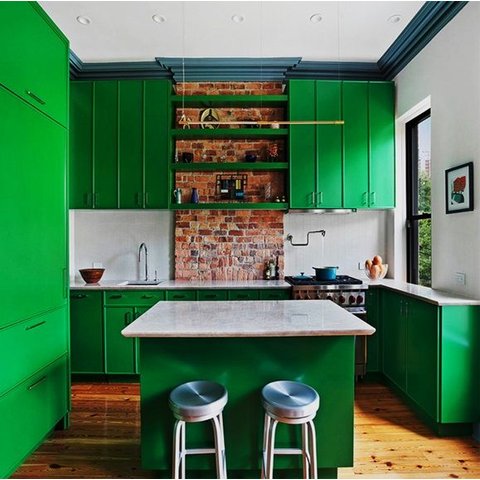 Adesivo para Envelopamento Armário de Cozinha 50cm X 1m:verde Amazonas