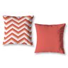 Capas de Almofadas Kit 2 Peças Estampadas Decorativas 40x40 Sofá Sala Cama Poltrona Chevron Laranja - 1