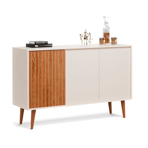 Buffet Aparador Sala de Estar e Jantar Star Off White - Moveisaqui