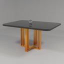Ver imagem 1 de Mesa MDF/Vidro 120x80 Paola Bom Pastor
