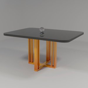 Mesa MDF/Vidro 120x80 Paola Bom Pastor