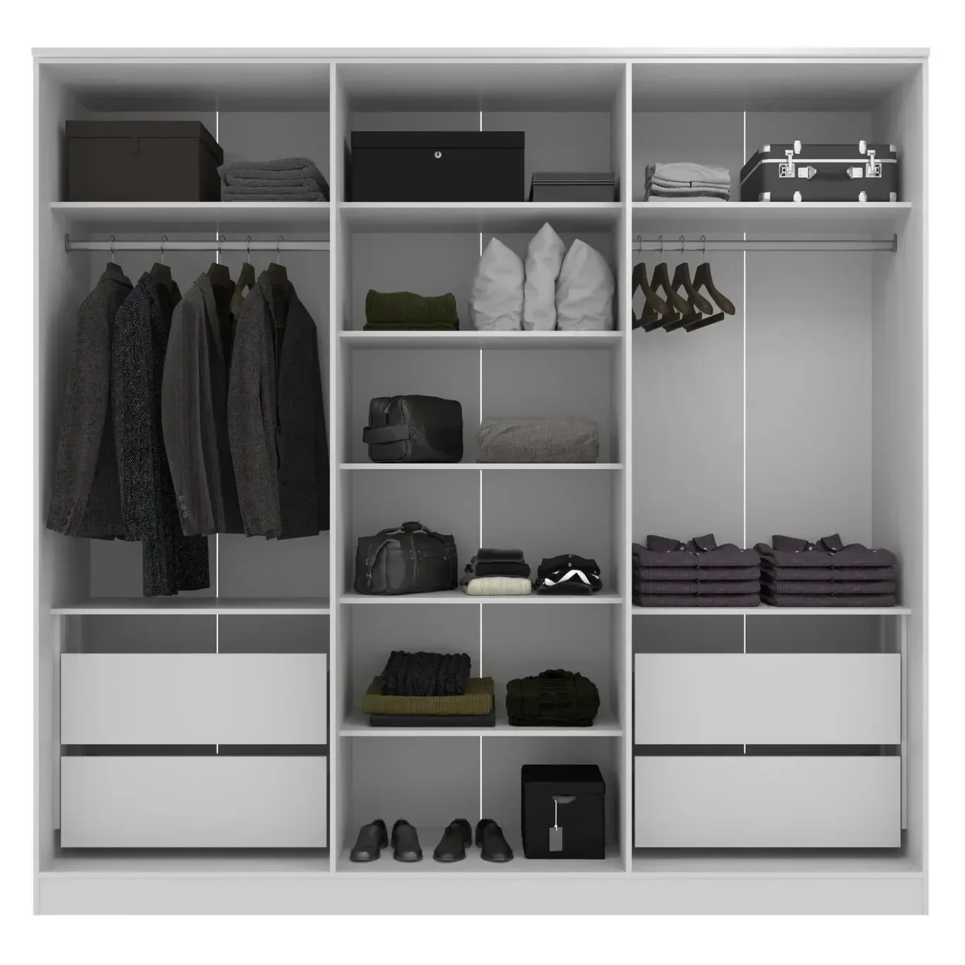 Guarda-roupa 100% Mdf Logan Yescasa 6 Portas - 5