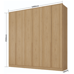 Guarda-roupa 100% Mdf Logan 6 Portas - 3