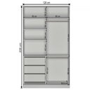 Ver imagem 2 de Guarda Roupa Closet Compact 2 Portas Com 1 Espelho Nova Mobile Branco