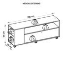 Ver imagem 7 de Bancada Rack para Tv até 55 Polegadas Opala Branco Caemmun