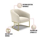 Ver imagem 6 de Poltrona Stella Bouclê Bege Base Metálica Industrial Dourado - D'Rossi