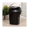 Lixeira Basculante, 10 Litros Preta - Plasvale - 2