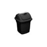 Lixeira Basculante, 10 Litros Preta - Plasvale - 1