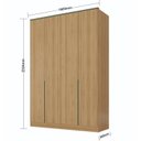 Ver imagem 4 de Guarda Roupa 4 Portas 2 Gavetas Logan