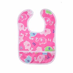 Babador Mini Elefantes KaBaby Rosa - 1