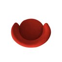 Ver imagem 5 de Poltrona Decorativa Beatriz Orgânica Couro Vermelho