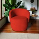 Ver imagem 7 de Poltrona Decorativa Beatriz Orgânica Couro Vermelho