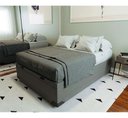 Ver imagem 3 de Cama Báu Box Base Casal Suede Cinza com Pistão a Gás.