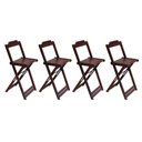 Ver imagem 2 de Kit 2 Jogos de Mesa Bistrô de Madeira com 2 Cadeiras Dobrável Ideal para Bar e Restaurante Imbuia