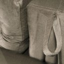 Ver imagem 5 de Sofá Cama Casal Reclinável Drika - Veludo Turkey Castor