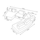 Ver imagem 4 de Sofá Sala de Estar Modulado Design Moderno 555cm Pés de Madeira Appa Veludo Bege G93 - Gran Belo