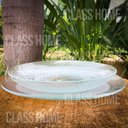 Ver imagem 4 de Conjunto 6 Pratos Raso Vidro Transparente Gema 23,5cm