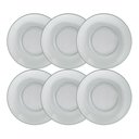 Ver imagem 1 de Conjunto 6 Pratos Raso Vidro Transparente Gema 23,5cm
