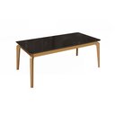 Ver imagem 3 de Conjunto para Sala de Jantar 8 Lugares Madeira Maciça com Mesa Tampo Vidro/MDF e 8 Cadeiras Teladas