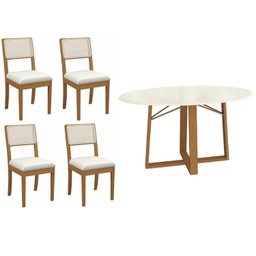 Conjunto para Sala de Jantar com Mesa Elma e 6 Cadeiras - 2 Conjunto para Sala de Jantar com Mesa Elma e 6 Cadeiras - 2