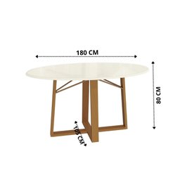 Conjunto para Sala de Jantar com Mesa Elma e 6 Cadeiras - 6 Conjunto para Sala de Jantar com Mesa Elma e 6 Cadeiras - 6