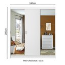 Ver imagem 4 de Guarda-roupa Casal Madesa Veneza 3 Portas de Correr com Espelhos - Branco