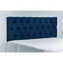 Ver imagem 1 de Cabeceira Cristal 1,95 Cm Cama Box king Corino Azul Marinho