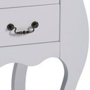 Ver imagem 2 de Cômoda Bombê Alta com 3 Gavetas Linz Móveis 1023 - Laca Branca/imbuia Glazer