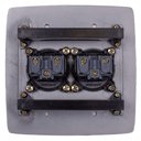 Ver imagem 2 de Espelho Caixa de Piso 4x4" Tampa Retrátil com 1BLKEY+ Tomada - Cinza