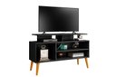 Ver imagem 2 de Rack para Tv de 42 Pés de Madeira Suporte Robusto 110cm:preto
