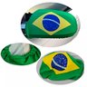 Par de Capas Bandeira do Brasil para Retrovisor Ajustável - 3